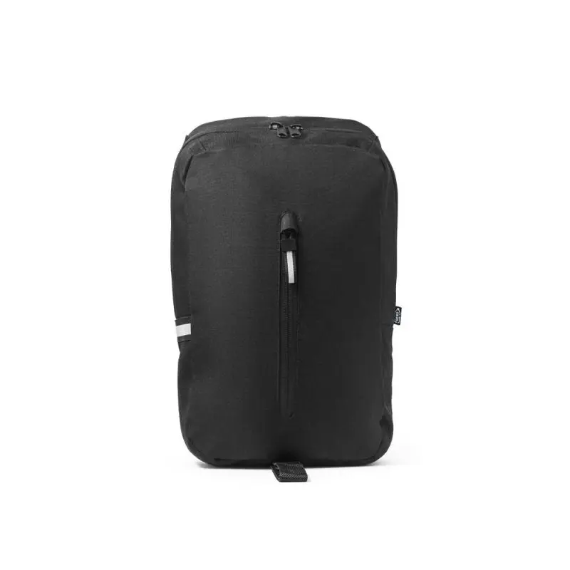 Schwarze DELFOS Umhängetasche aus 300D & 600D PET (100% rPET) – Umweltfreundliche und stilvolle Tasche