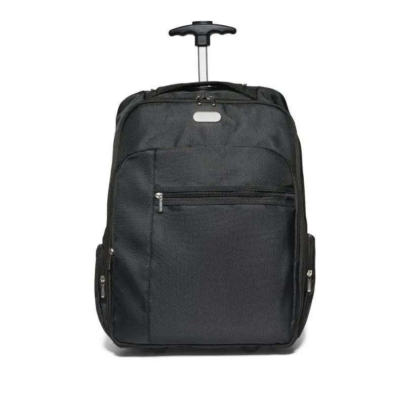 AVENIR 17'' Laptop-Trolley-Rucksack aus 1680D & 300D – Schwarz, Vielseitig & Robust