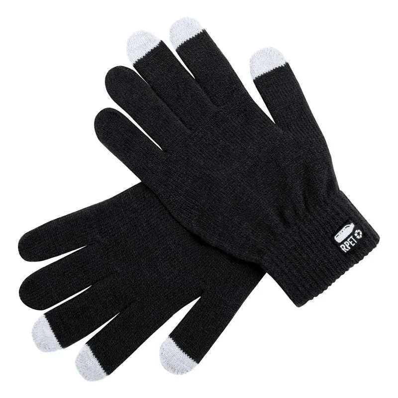 Despil RPET Touch-Handschuhe - Schwarz: Umweltfreundliche Accessoires für Smartphone-Bedienung