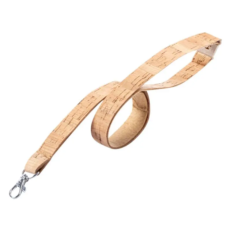 Bespal Beige Kork-Lanyard, Öko-Freundlich & Stilvoll