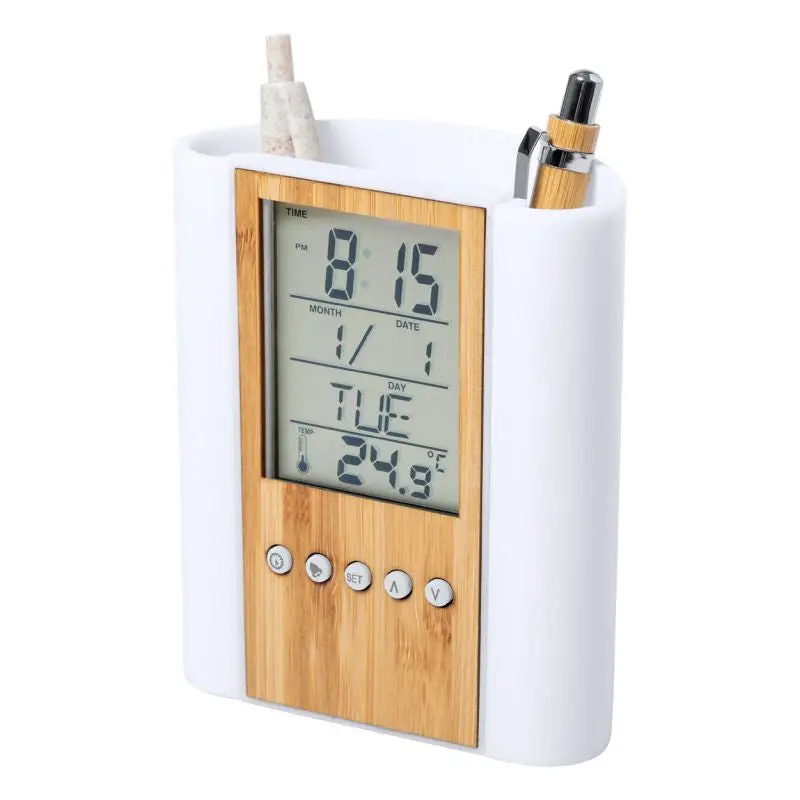 Petrox Vielseitiger Stifteorganizer in Weiß-Natur - Schreibtisch Accessoire