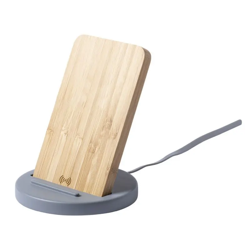 Wiket Kabellose Ladestation/Smartphone-Ständer - Grau, Naturlook