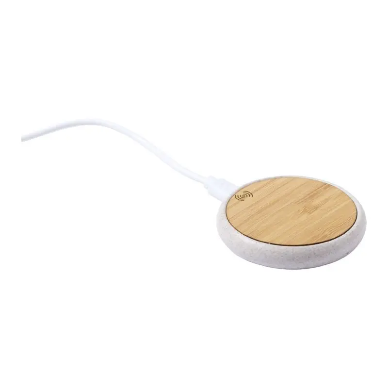 Fiore Beige Wireless Charger - Natural Finish, Efficient & Stylish