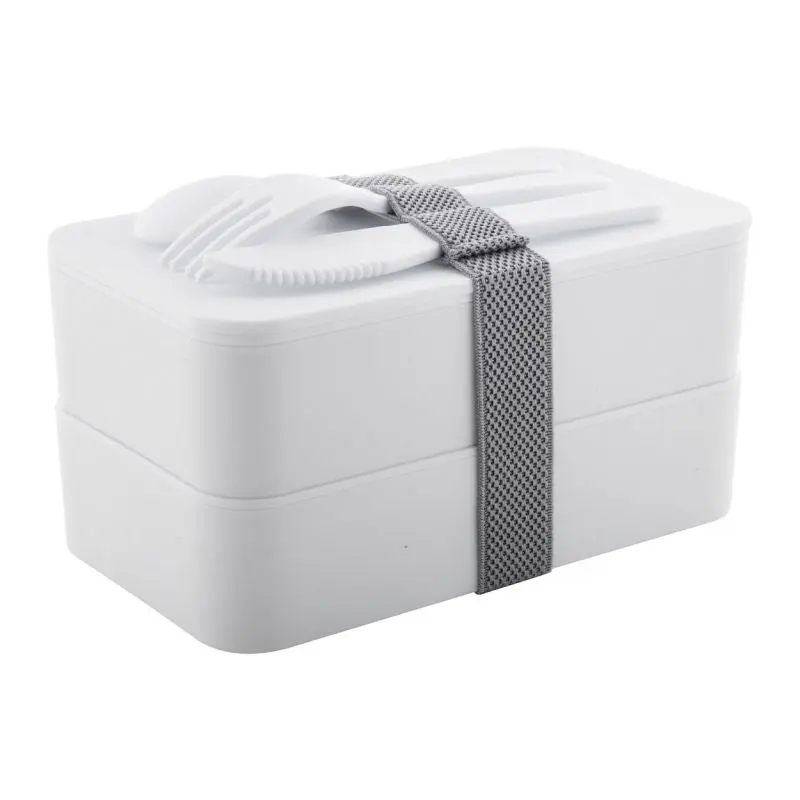Fandex Lunchbox, Antibakteriell, Hygienisch Weiß-Grau, Ideal für Unterwegs