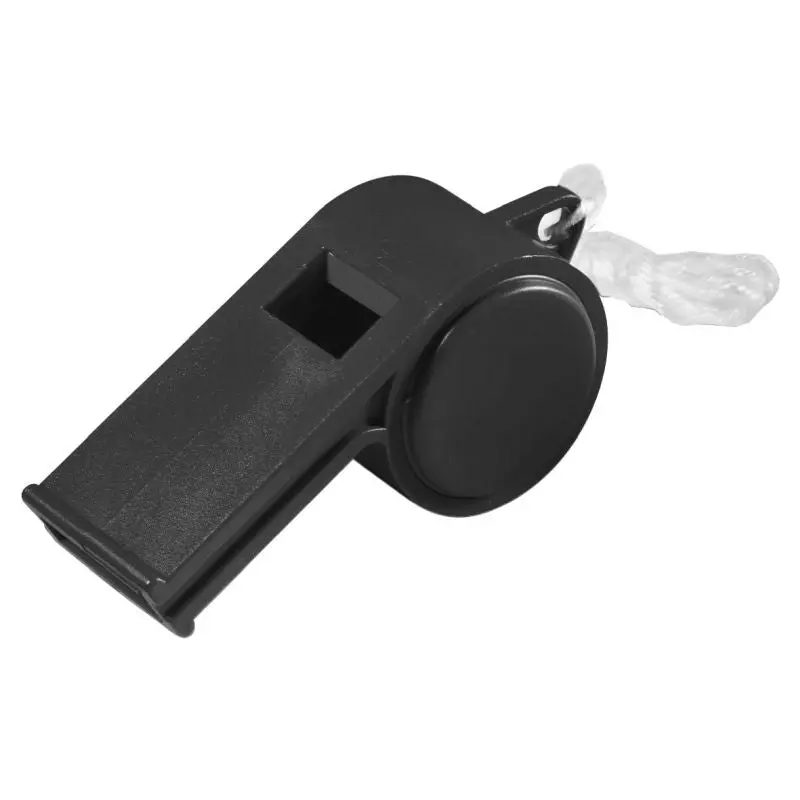 Sport-Trillerpfeife mit Kordel in Schwarz – Essential für Trainer und Schiedsrichter