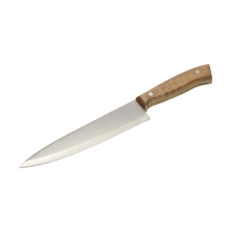 Allround Chefmesser, Edelstahlklinge, Silber & Naturgriff