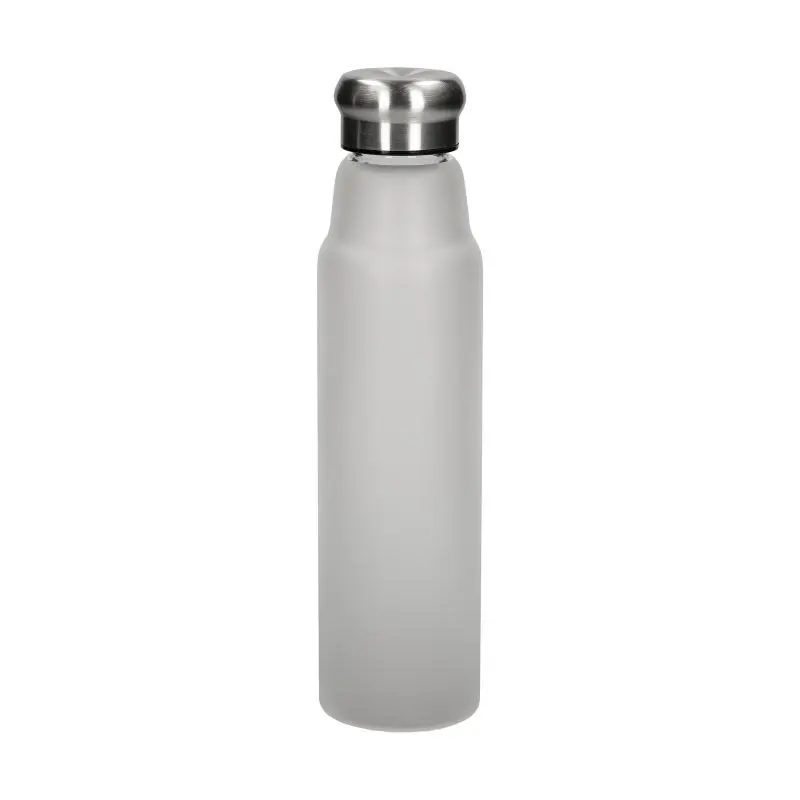 Life Frosted Glas-Wasserflasche 700 ml - Modernes Grau