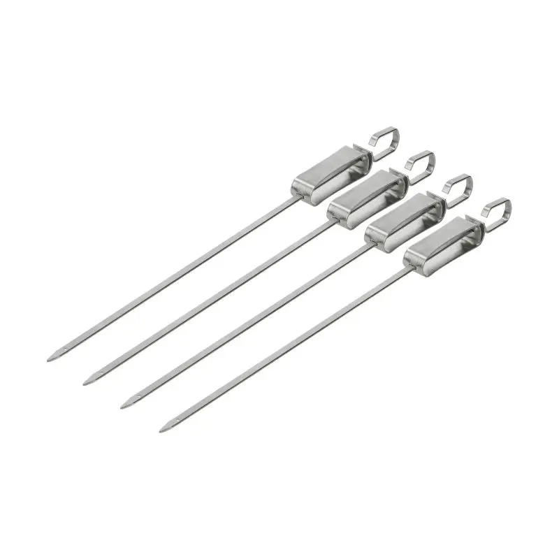 Picante Premium Grillspieße, 4er-Pack – Edelstahl in Silber
