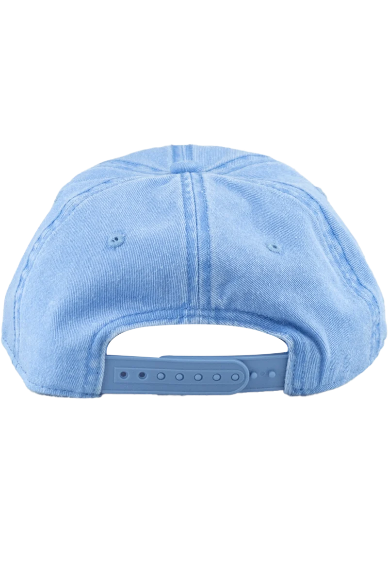 Unisex Cap mit Gipfelstürmer-Design im Denim-Look
