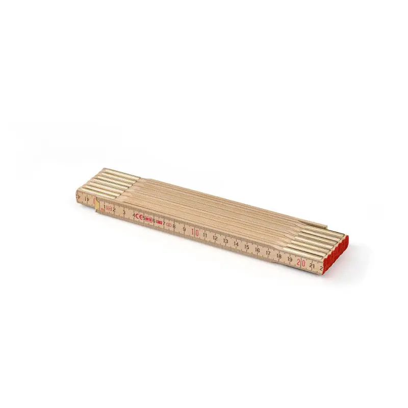 Premium 15 Holz Zollstock mit Stahlfedern & verdeckten Nieten - 3m - natur Profi Qualität