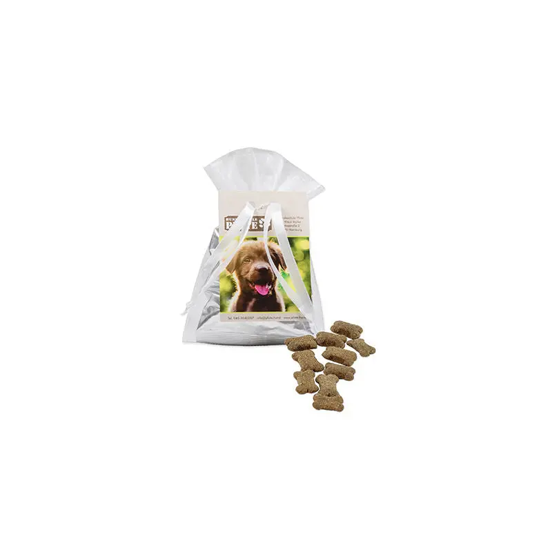 Hunde-Leckerli im Organzabeutel mit bedruckbarem Hangtag, Geschenkpackung für Hunde, Personalisierbar