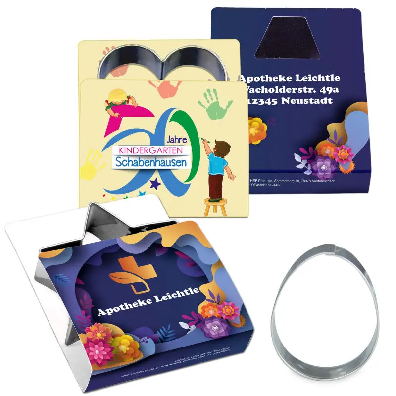 Innovatives Single-Pack Backförmchen: Bedrucktes Ei-Design