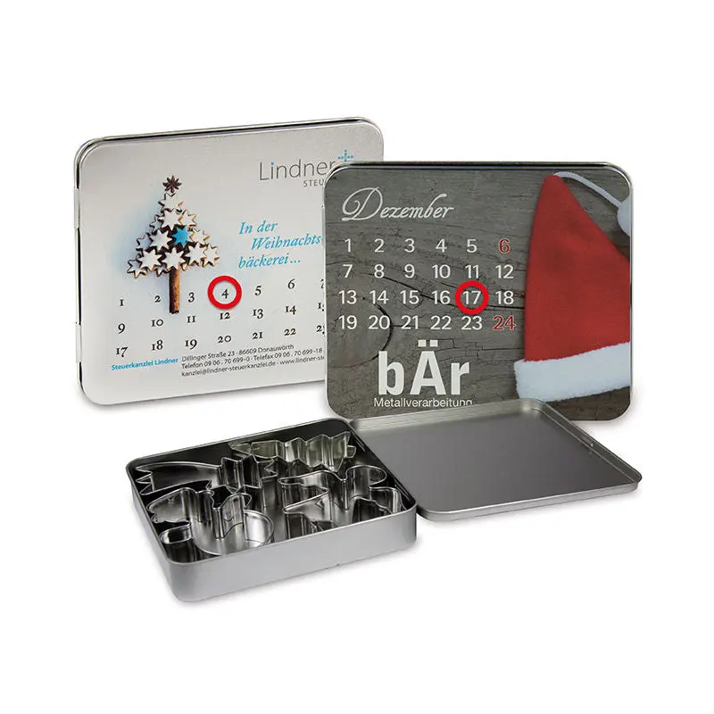 Originelle Adventskalender-Dose - Täglich eine Überraschung im festlichen Design