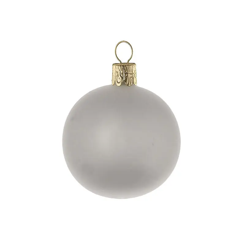 Traditionelle Mattweiße Glaskugel - Eleganter Weihnachtsschmuck