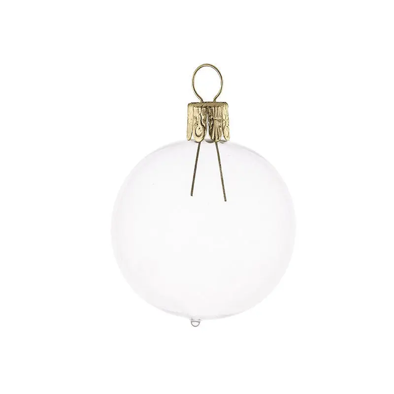Traditionelle, glänzende Glaskugel - Transparent, Eleganter Baumschmuck
