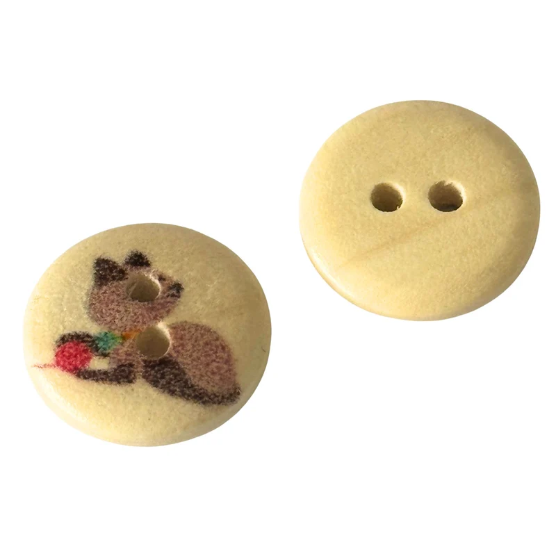 Kinderknopf Katze 15 mm – Holzknopf KK-77-4