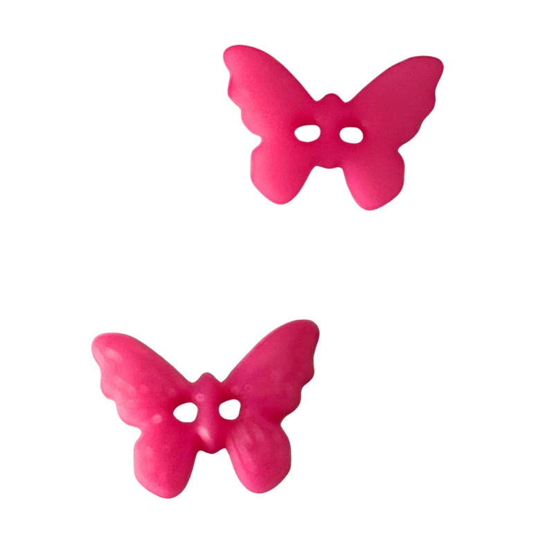 Kinderknopf Schmetterling 15 mm – Kunststoffknopf KK-62-pink
