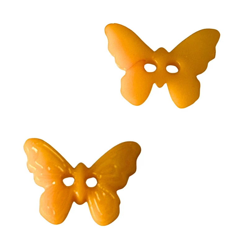 Kinderknopf Schmetterling Orange 15 mm – Kunststoffknopf KK-62-hellorange