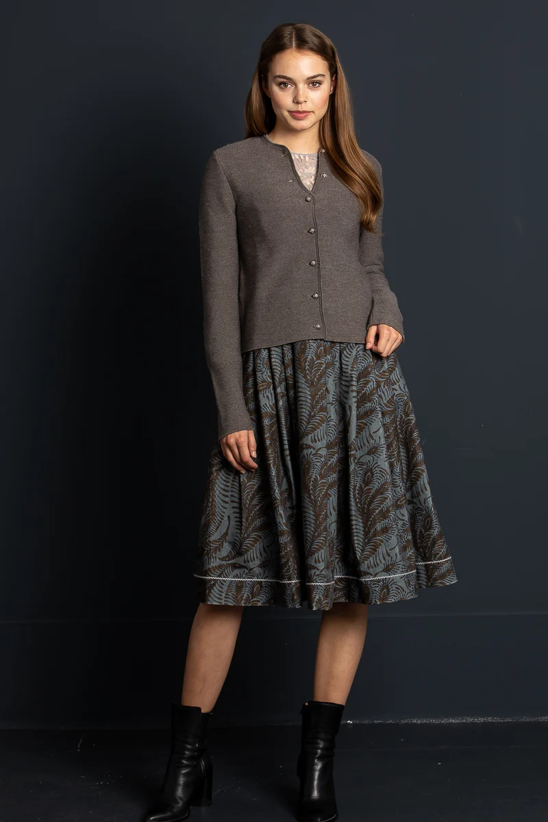 Gottseidank Strickjacke taupe Aloisia horn