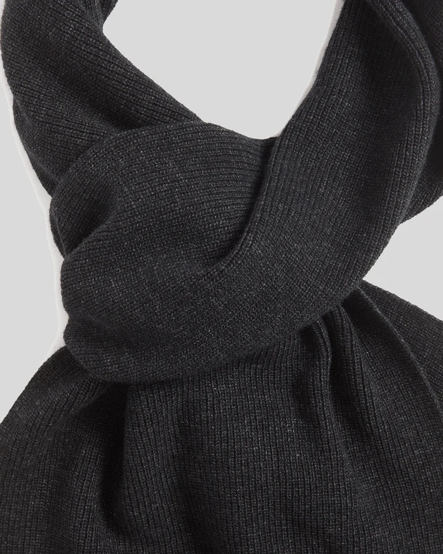 Lambswool Blend Ribbed Scarf