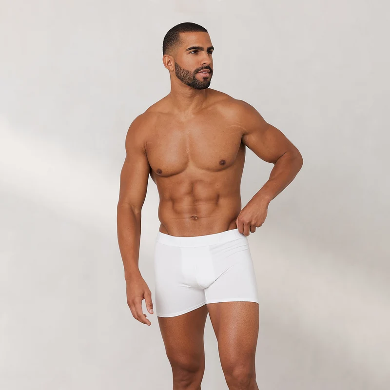 Luxe Herren-Boxer (3er Paket) - Weiß