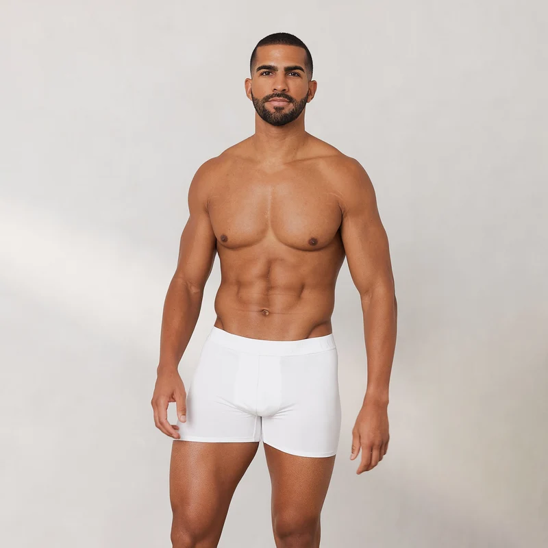 Luxe Herren-Boxer (3er Paket) - Weiß