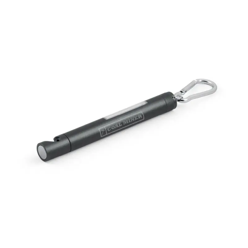 CORTS Taschenlampe aus Aluminium mit COB LED-Licht - Schwarz, robust und leistungsstark