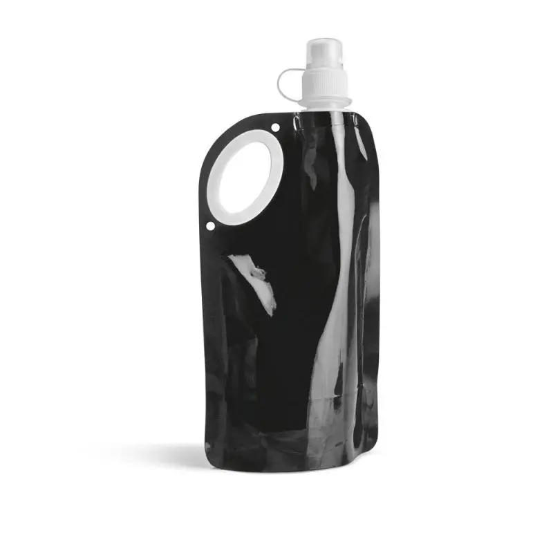 HIKE Faltbare Trinkflasche, Schwarz, 700 ml, Ultraleicht & Praktisch