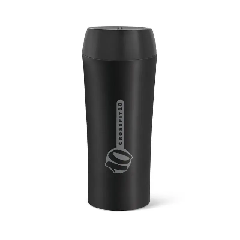 MONARDA Edelstahl & PP Reisebecher 470 ml in Schwarz – Modern & Langlebig