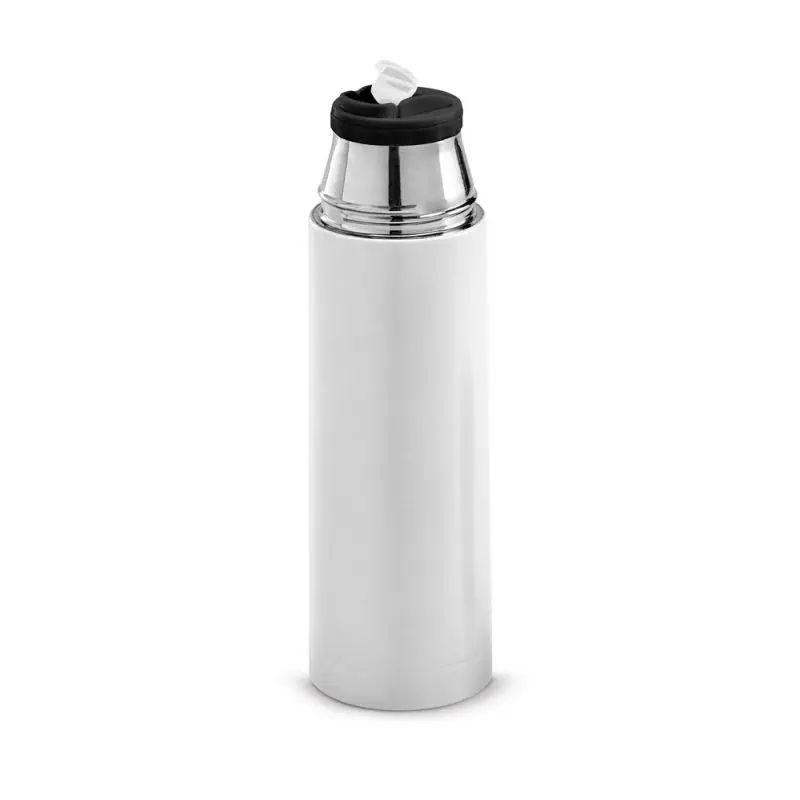 Weiß SAFE 490ml Stilvolle Thermokanne aus Edelstahl und PP
