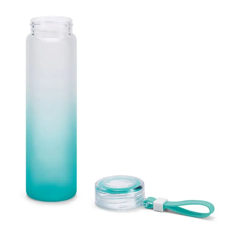 WILLIAMS Borosilikatglas-Trinkflasche 470 ml mit AS Deckel - Türkis