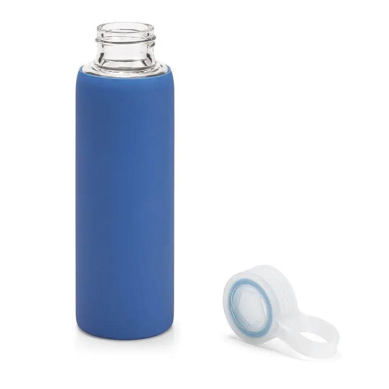 DHABI Kompakte Glas-Sportflasche, 380ml - Ozeanblau