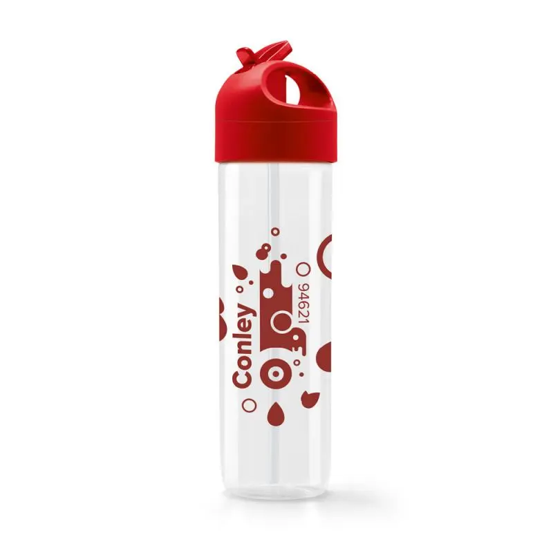 CONLEY Dynamische Sportflasche aus PS/PE, 500ml - Feuerrot