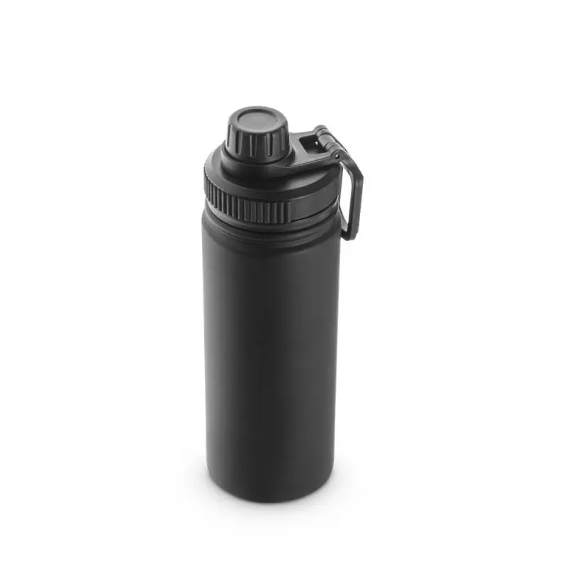 FEDERER Nachhaltige Edelstahlflasche, 570ml - Elegantes Schwarz