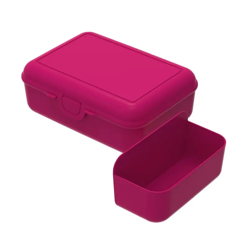 School-Box Deluxe Vorratsdose mit Trennschale in Berry – Farbenfroh & Praktisch