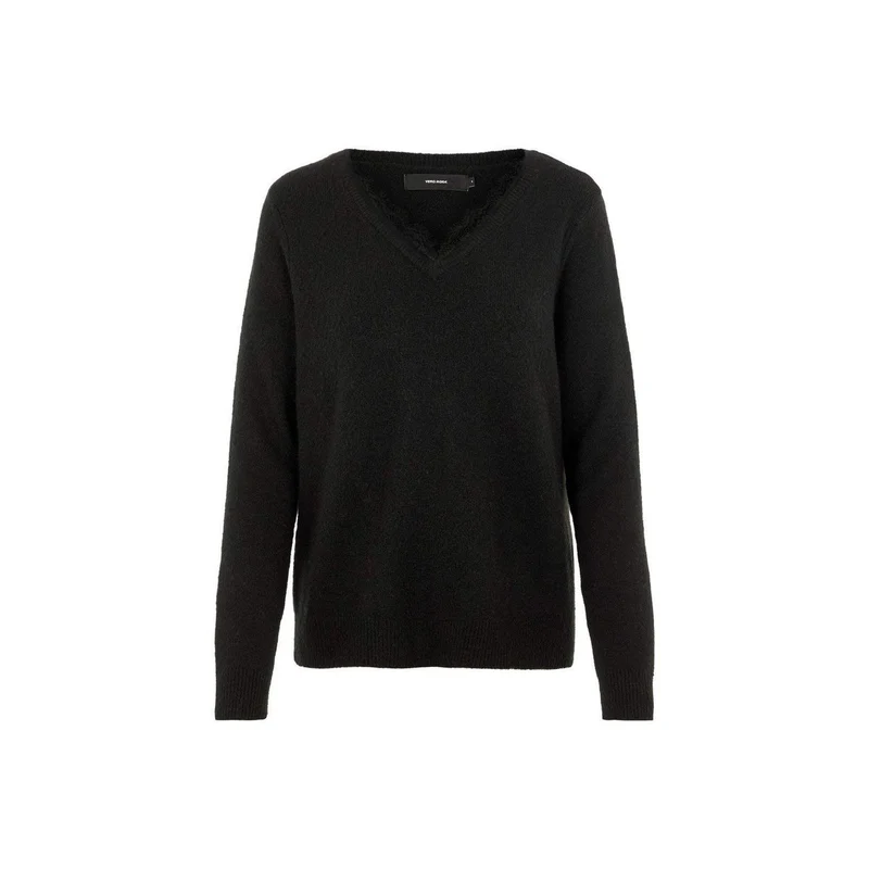 Vero Moda V-Kragen Pullover schwarz