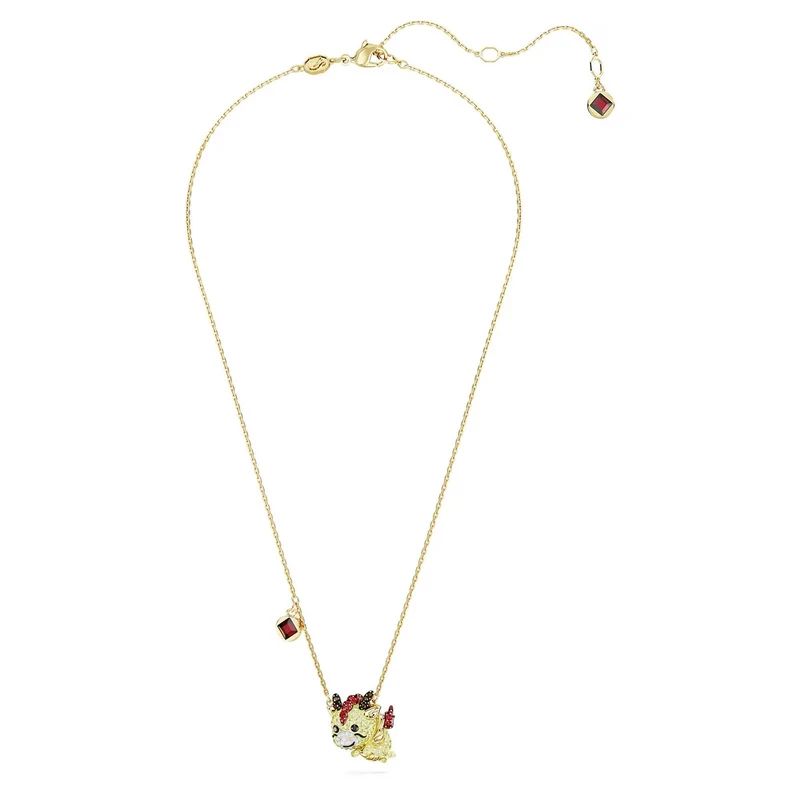 Swarovski Halskette Damen Chinese Zodiac Dragon Gelb Gold‑Tone 5676540
