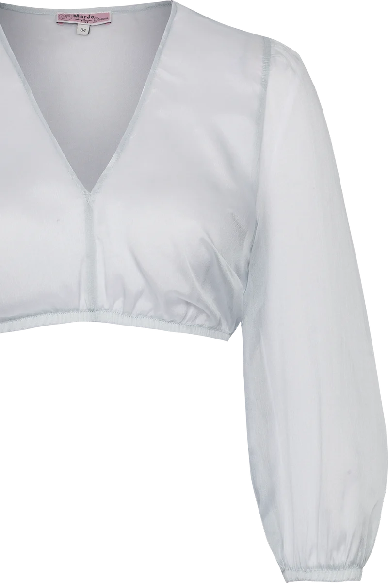 Dirndlbluse transparent mit V-Ausschnitt