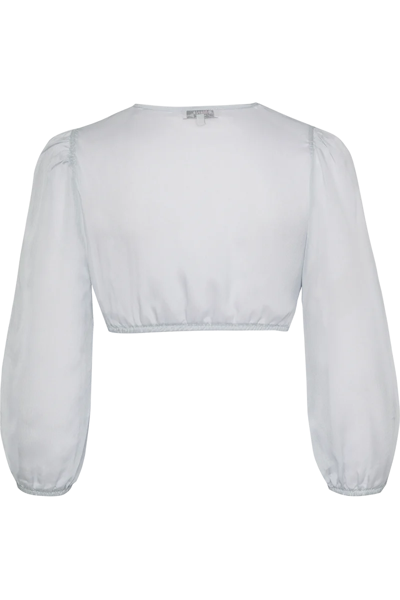 Dirndlbluse transparent mit V-Ausschnitt