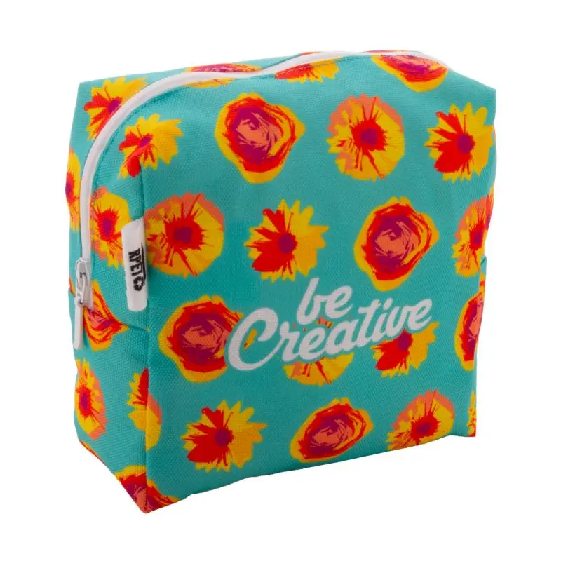 CreaBeauty Quadratische Kosmetiktasche M - Anpassbar, Weiß