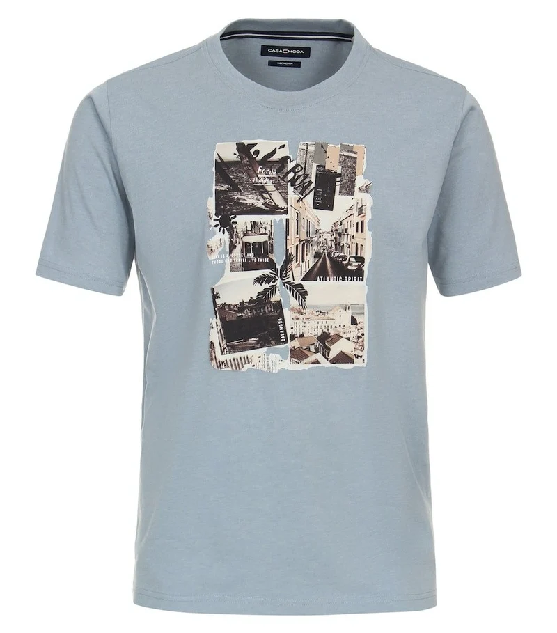 Casa Moda Rundhals T-Shirt petrol