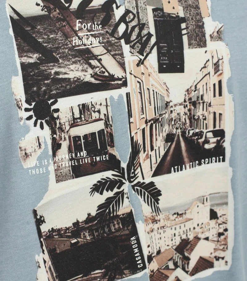 Casa Moda Rundhals T-Shirt petrol