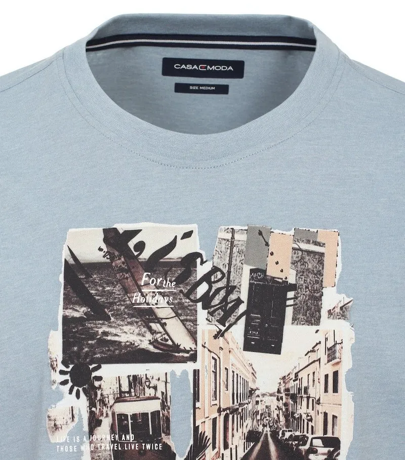 Casa Moda Rundhals T-Shirt petrol