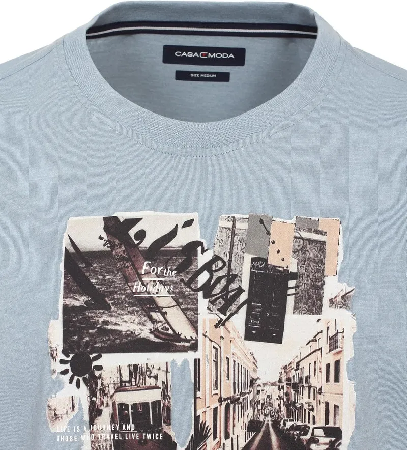 Casa Moda Rundhals T-Shirt petrol