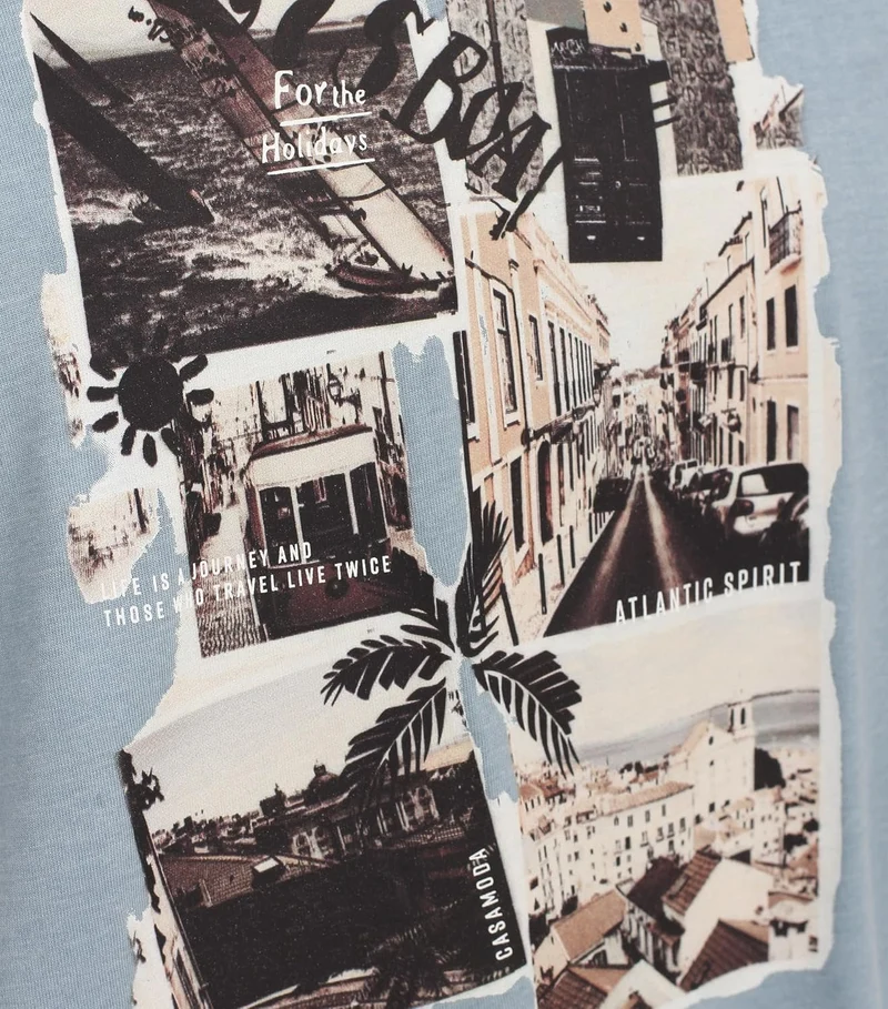 Casa Moda Rundhals T-Shirt petrol