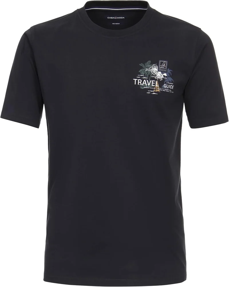 Casa Moda Rundhals T-Shirt Blau