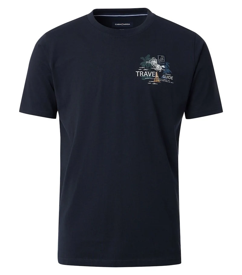 Casa Moda Rundhals T-Shirt Blau