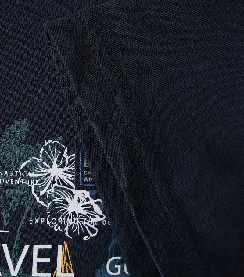 Casa Moda Rundhals T-Shirt Blau