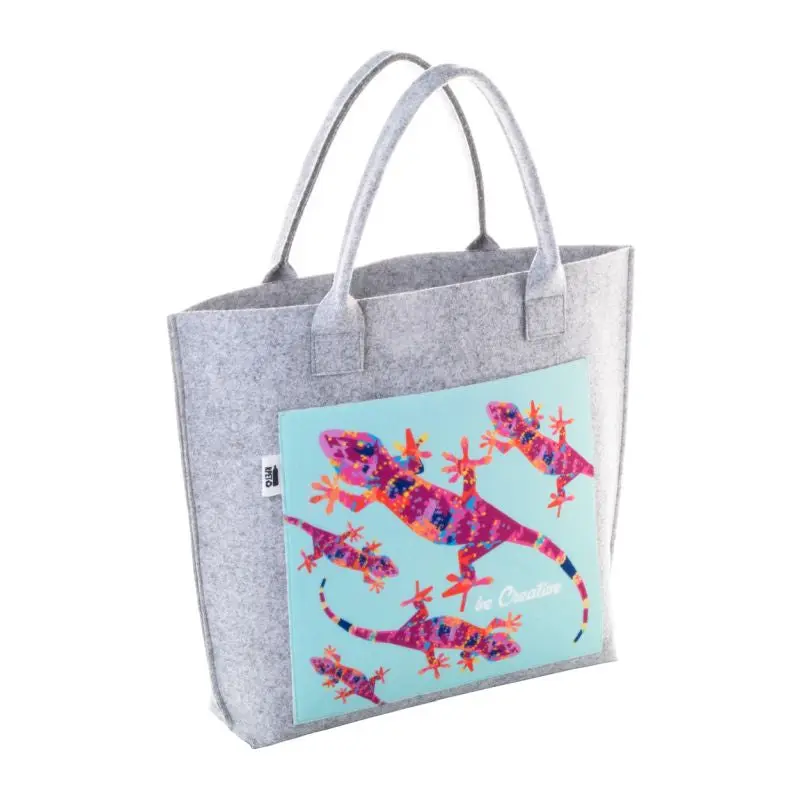 Graue CreaFelt Shop A Individuelle Einkaufstasche – personalisierbar und stilvoll