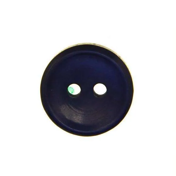 Blusenknopf Blau mit Rand – Kunststoffknopf BL-62